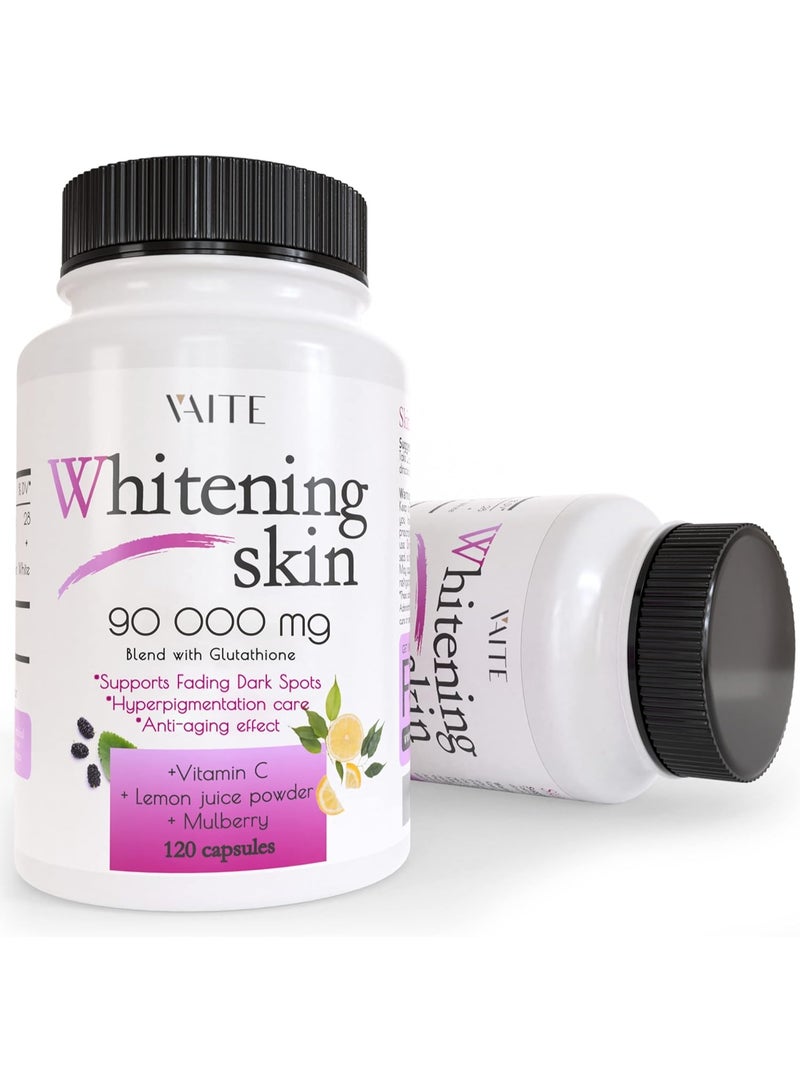 تبييض البشرة، 5000، مكمل الجلوتاثيون، 120 كبسولة