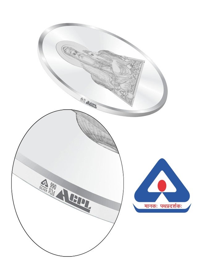 ACPL Precious Moments BIS Hallmarked Silver Coin Ek Onkar Symbol with Shree Gurunanak Dev Ji 10 gm 999 Pure - Image 5