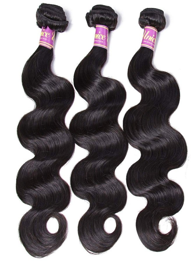 UNice Hair Brazilian Body Wave 3 bundles, 100% Unprocessed Virgin Human Hair Extensions (10 12 14) - Image 3