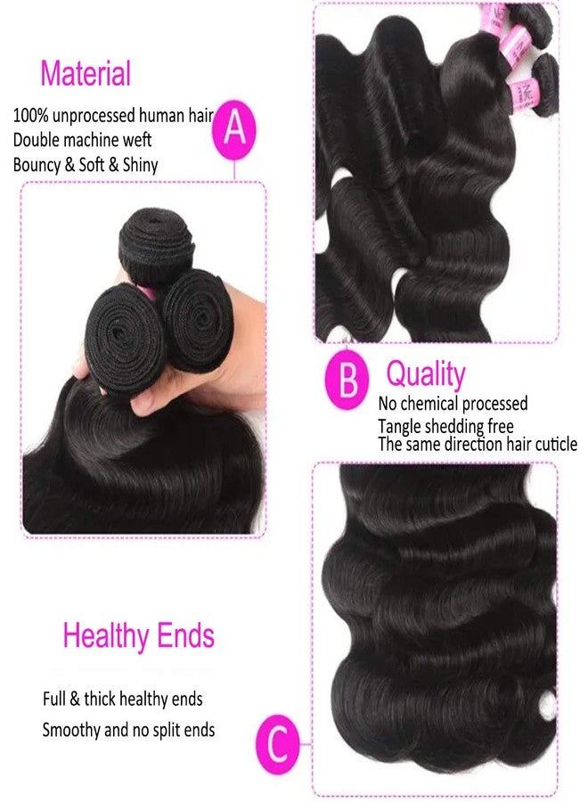 UNice Hair Brazilian Body Wave 3 bundles, 100% Unprocessed Virgin Human Hair Extensions (10 12 14) - Image 5