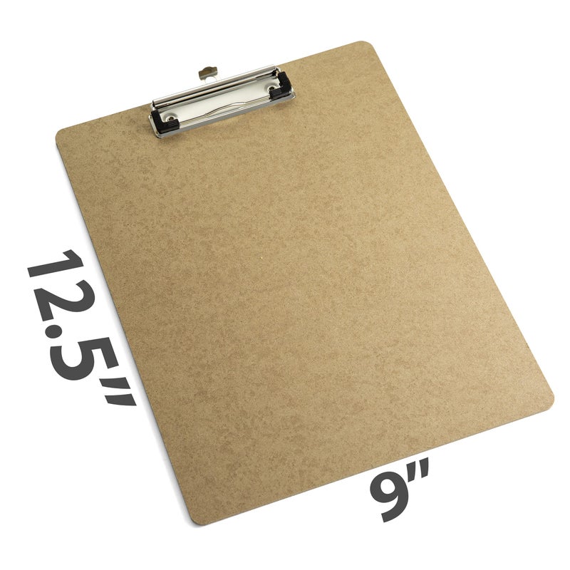 Officemate Recycled Wood Clipboards, Low Profile Clip, 6 Pack Clipboards, Letter Size (9 x 12.5 Inches), Brown (83806) - Image 2