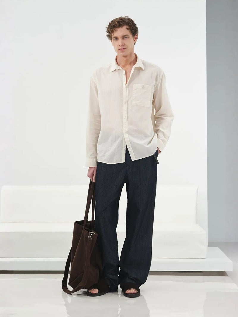 GIESTO Plain Poplin Shirt with Pocket - Image 1