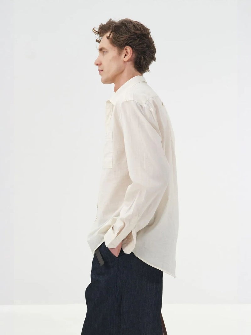 GIESTO Plain Poplin Shirt with Pocket - Image 3
