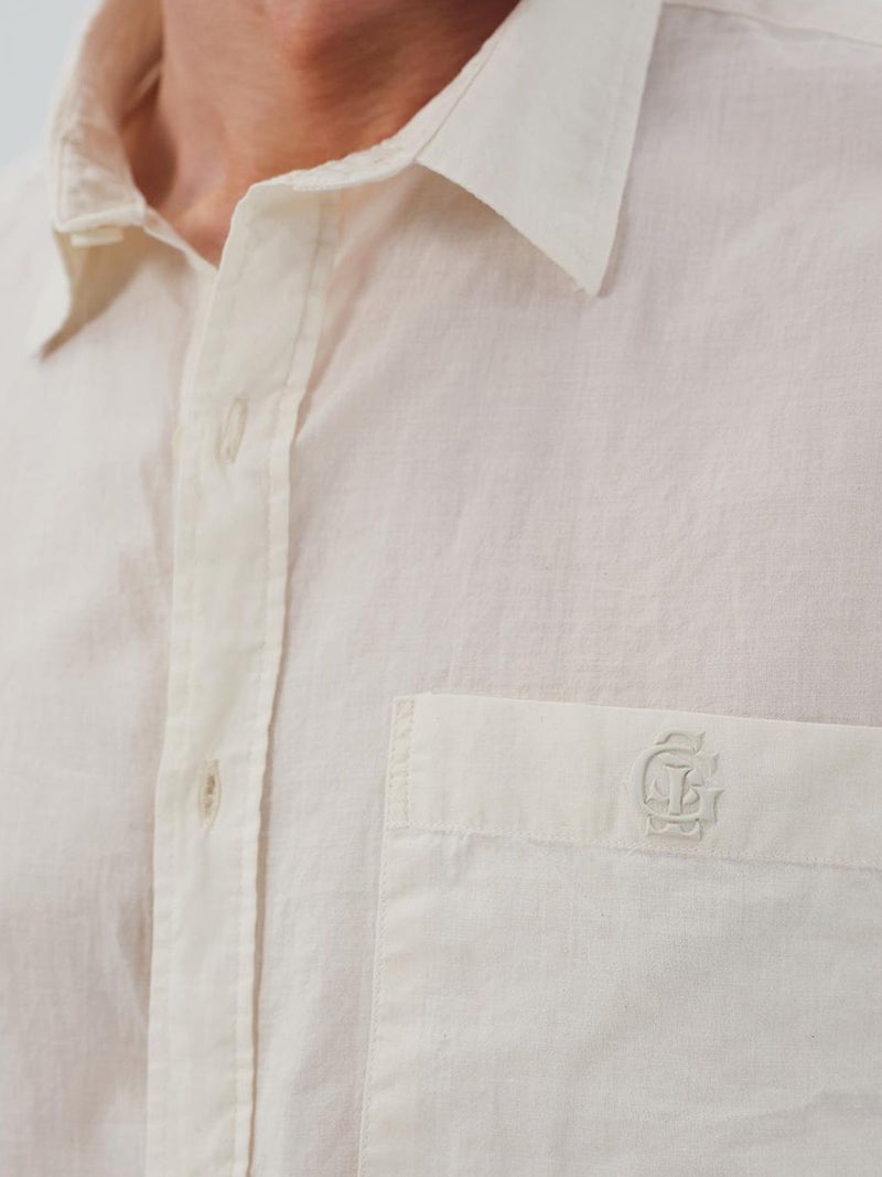 GIESTO Plain Poplin Shirt with Pocket - Image 2