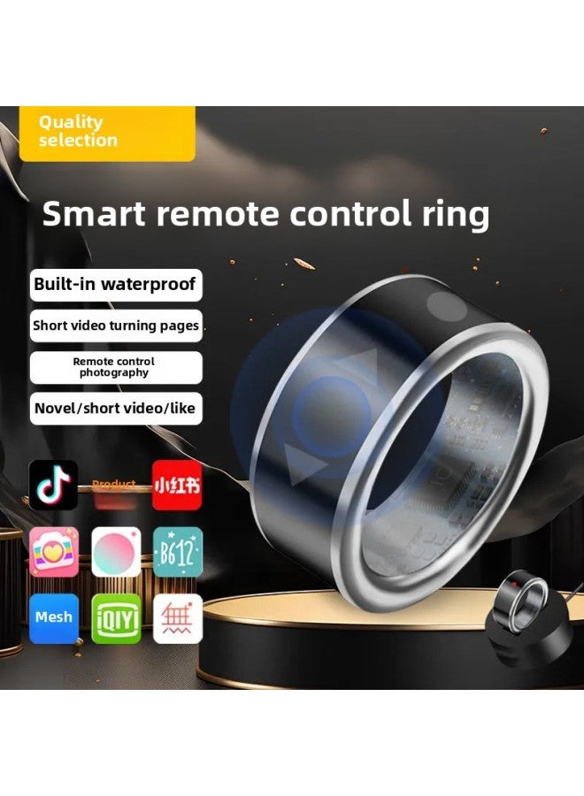 Lazy People Brush Video Novels Fast Hand Trembles Mobile Phone Bluetooth Remote Control Ring Ring Smart Ring Travel-Colour:Smart Ring Size 8 Finger Circumference 56.9mm  - Image 1