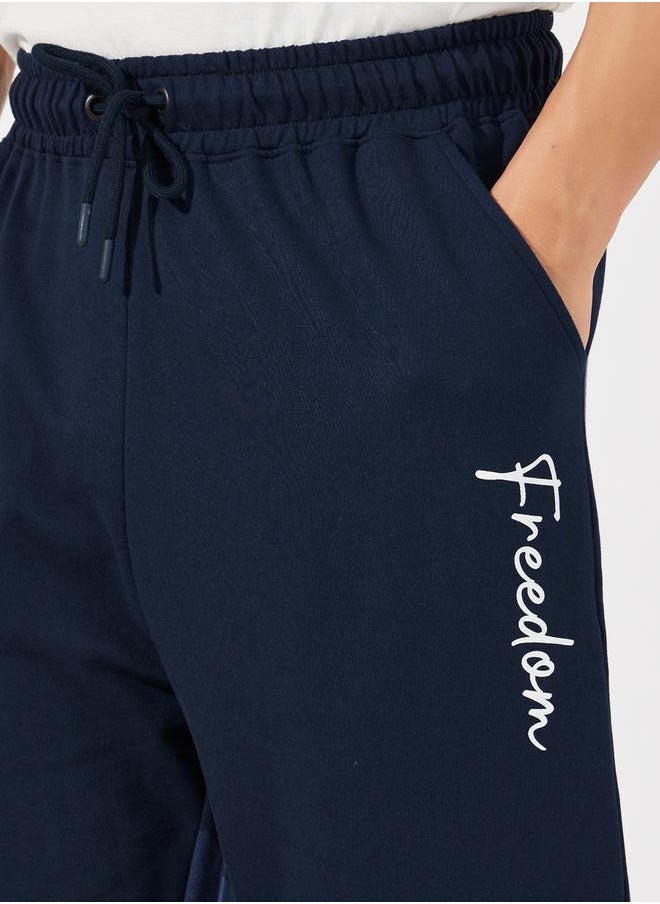Styli - Text Print Oversized Joggers - Image 1