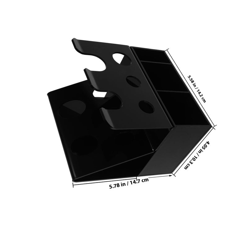 Acrylic Makeup Storage Rack Black Razor Holder For Bathroom Counter Dressing Table - Image 3