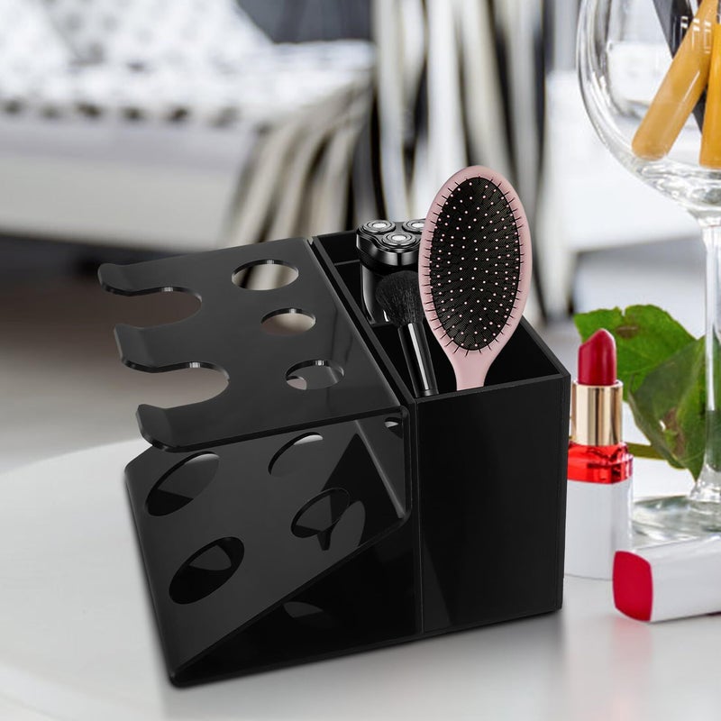 Acrylic Makeup Storage Rack Black Razor Holder For Bathroom Counter Dressing Table - Image 4