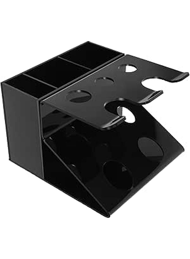 Acrylic Makeup Storage Rack Black Razor Holder For Bathroom Counter Dressing Table - Image 1