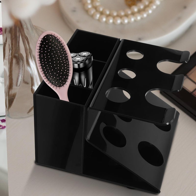Acrylic Makeup Storage Rack Black Razor Holder For Bathroom Counter Dressing Table - Image 5