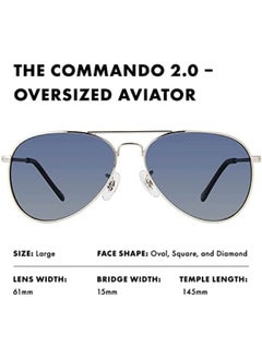 Privé Revaux Full Rim Aviator Sunglasses S,010/Z7,61  - Image 3