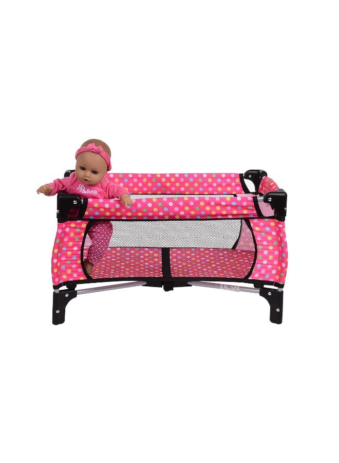 fash n kolor 4 Piece Doll Play Set includes 1 Pack N Play 2 Doll Stroller 3Doll High Chair 4Infant Seat Fits Up to 18 Doll 4 Piece Set - Image 2