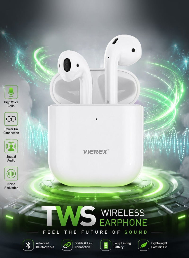 Vierex VE-F2 TWS Wireless Earphones | High-Fidelity Spatial Audio - Image 3