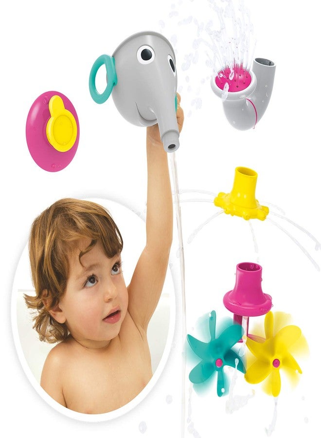 Yookidoo Elephant Trunk Funnel Baby Bath Toy - FunEleFun Fill ‘N’ Sprinkle - Fun and Imaginative Play with 3 Interchangeable Trunk Accessories for Ages 18m+ (Grey) - Image 5
