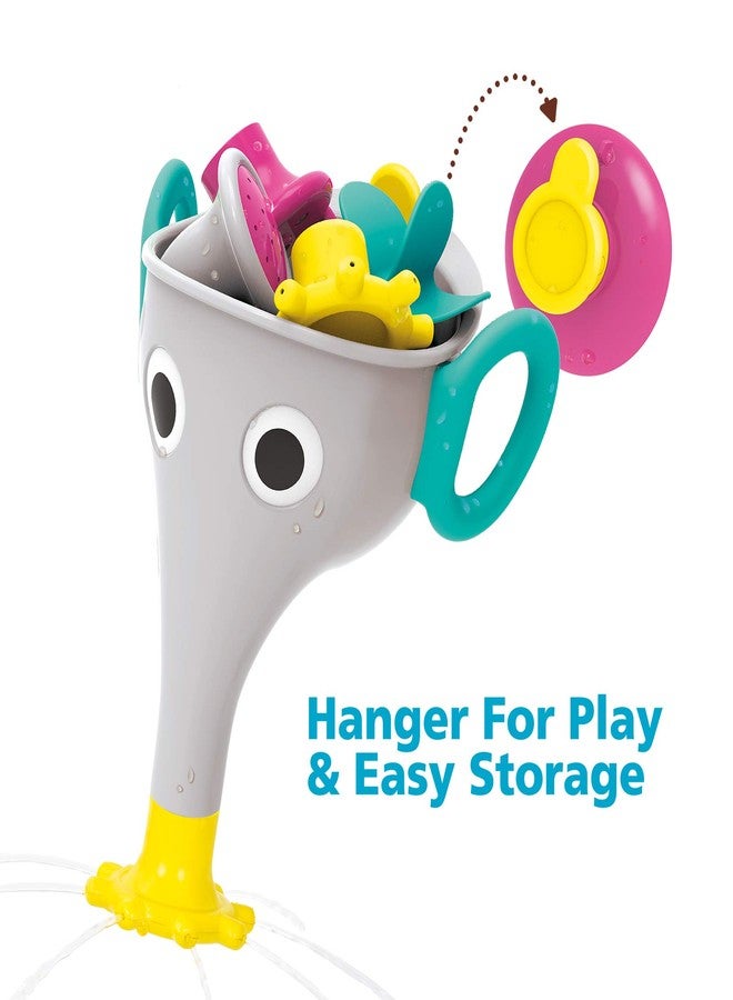 Yookidoo Elephant Trunk Funnel Baby Bath Toy - FunEleFun Fill ‘N’ Sprinkle - Fun and Imaginative Play with 3 Interchangeable Trunk Accessories for Ages 18m+ (Grey) - Image 4