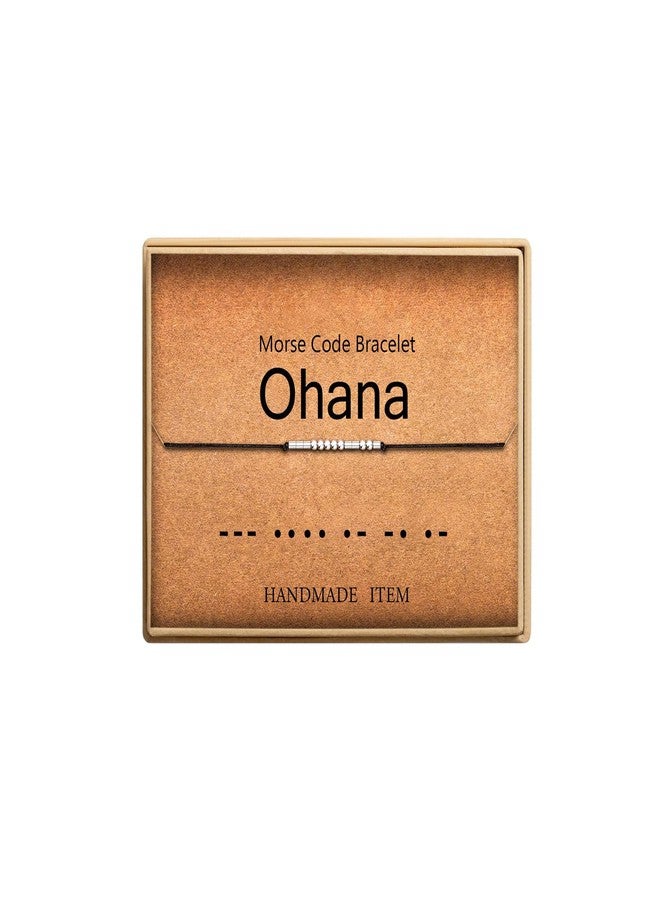 Lcherry سوار Lcherry Ohana مورس كود مصنوع يدويًا من الخرز على خيط حريري، هدية ملهمة للنساء - Image 1