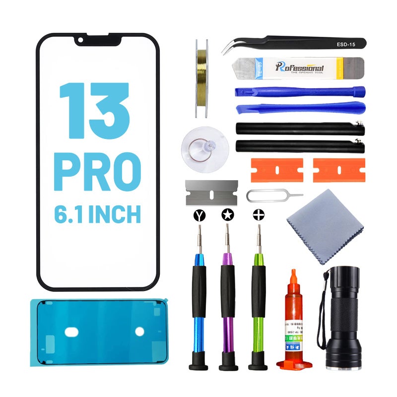 Tpyag for iPhone 13 Pro Screen Replacement Glass Replacement for iPhone 13 Pro 61 inch Screen Repair Kit with Waterproof AdhesiveNO OLED Touch Digitizer - Image 2