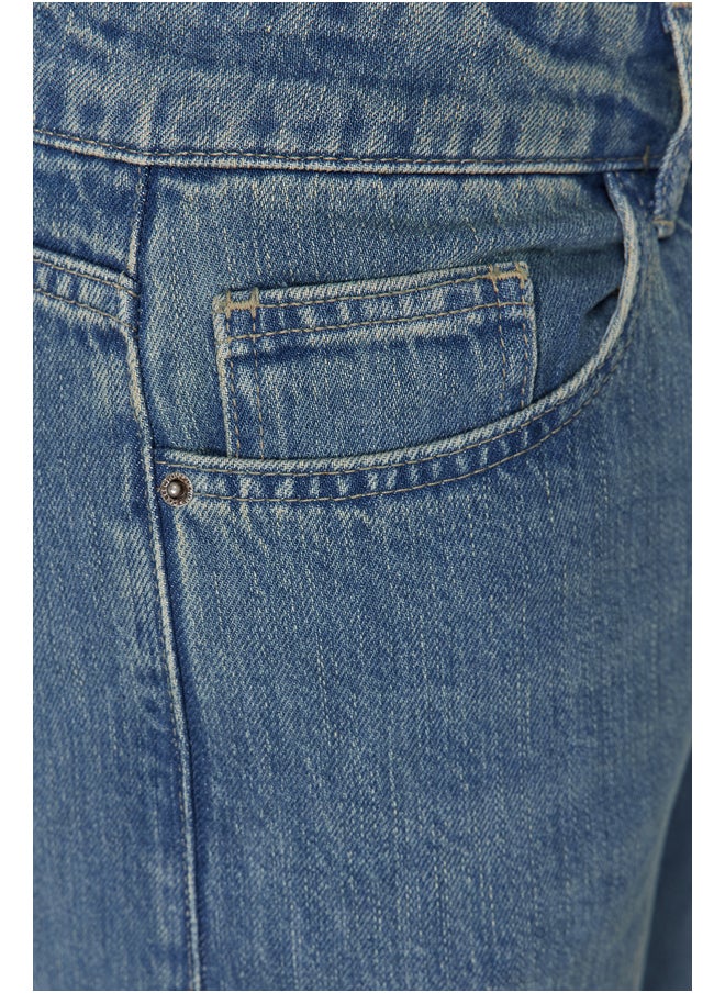 trendyol Men's Medium Blue Stretch Fabric Skinny Fit Denim Jeans  - Image 5