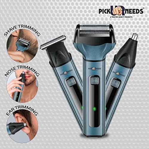 Pick Ur Needs Professional 3 In1 Cordless Hair Rechargeable Shaver Beard Trimmer For Men Hair Grooming Cutting Machine - Image 3