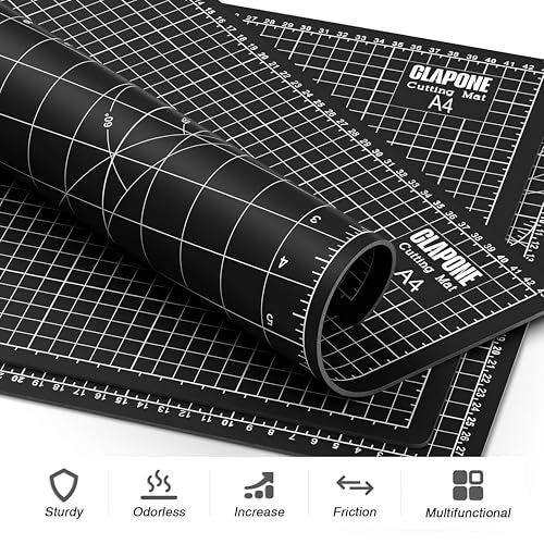 CLAPONE A4 Cutting Mat Self Healing Sewing Mat, 9inch x 12inch Rotary Cutting Mat 5-Layer Craft Board for Sewing, Quilting, and Scrapbooking Crafts Hobby Project Leather - Image 5
