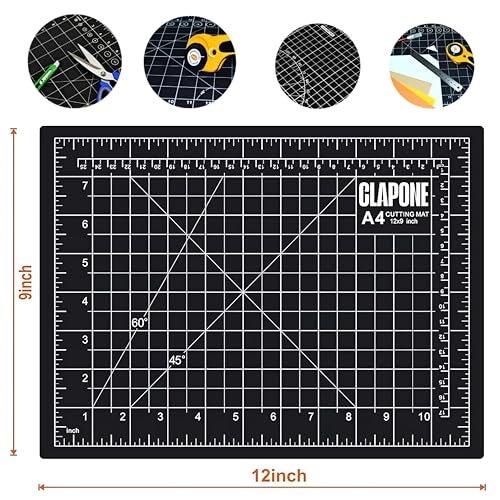 CLAPONE A4 Cutting Mat Self Healing Sewing Mat, 9inch x 12inch Rotary Cutting Mat 5-Layer Craft Board for Sewing, Quilting, and Scrapbooking Crafts Hobby Project Leather - Image 3
