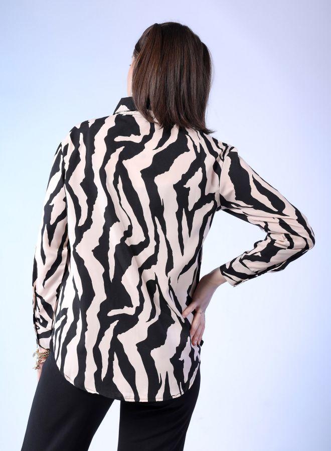Freehand Women Loose Fit Animal Print Shirt - Image 2