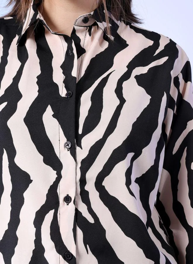 Freehand  Women Loose Fit Animal Print Shirt for Women | Best Price UAE