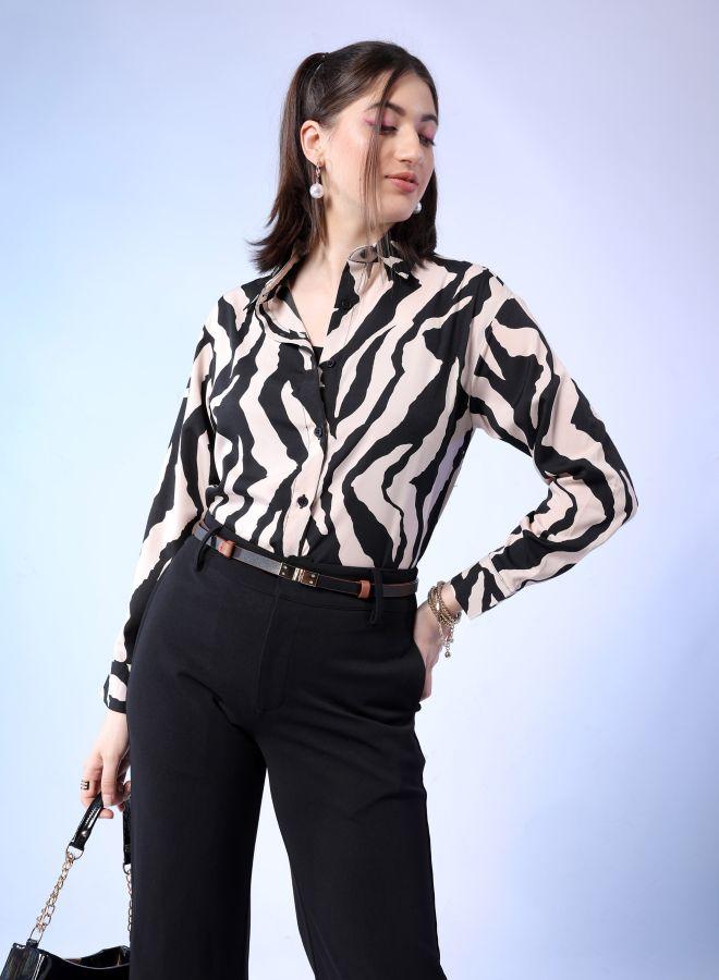 Freehand Women Loose Fit Animal Print Shirt - Image 5