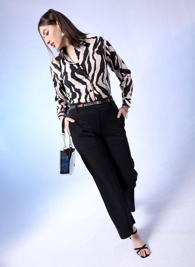 Freehand Women Loose Fit Animal Print Shirt - Image 3
