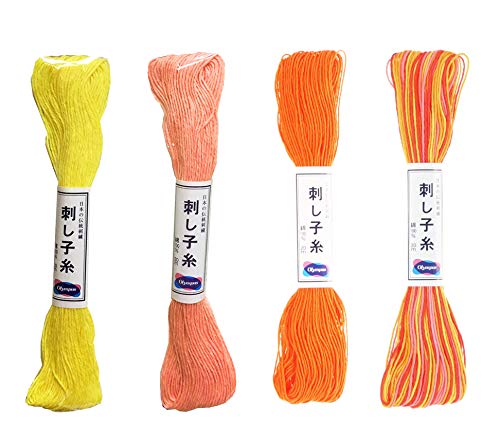 Olympus Sashiko Thread 20m Skein Color Bundles (Sherbert: 75-22-25-29) - Image 3
