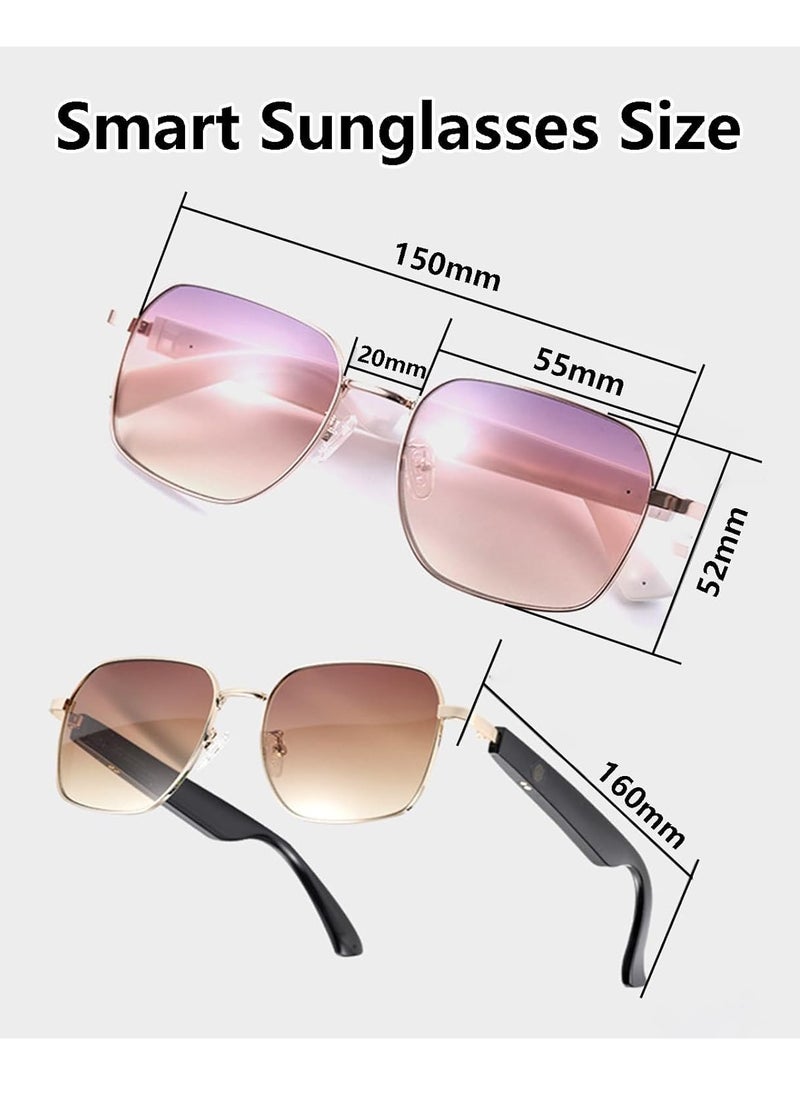 Generic MZ02 Smart Bluetooth Glasses For Listening To Music And Talking On The Phone, Sunglasses That protect Against UV400 Ultraviolet Rays, Support 15-Minute Fast Charging(Brown)  - Image 2