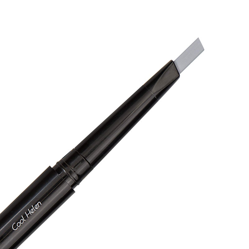 Eye Embrace Cool Helen Light Gray Eyebrow Pencil  Waterproof DoubleEnded Automatic Angled Tip  Spoolie Brush CrueltyFree