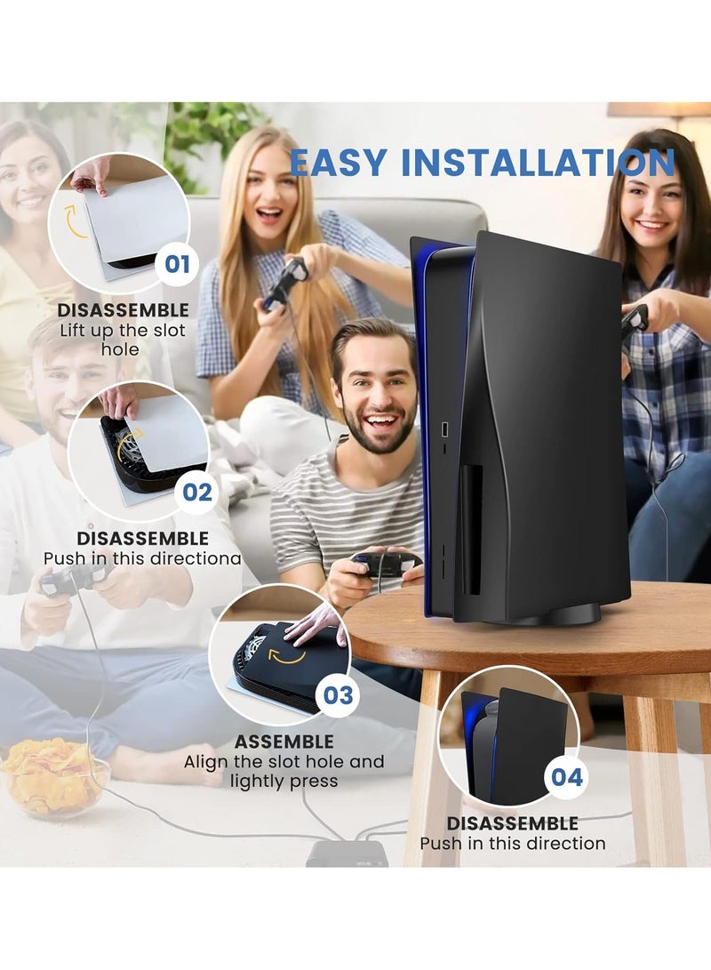 غطاء لوحات الوجه لجهاز PS5 للنسخة الرقمية، يوفر حماية للجهاز من الغبار والخدوش، بتصميم CD Black. - Image 5