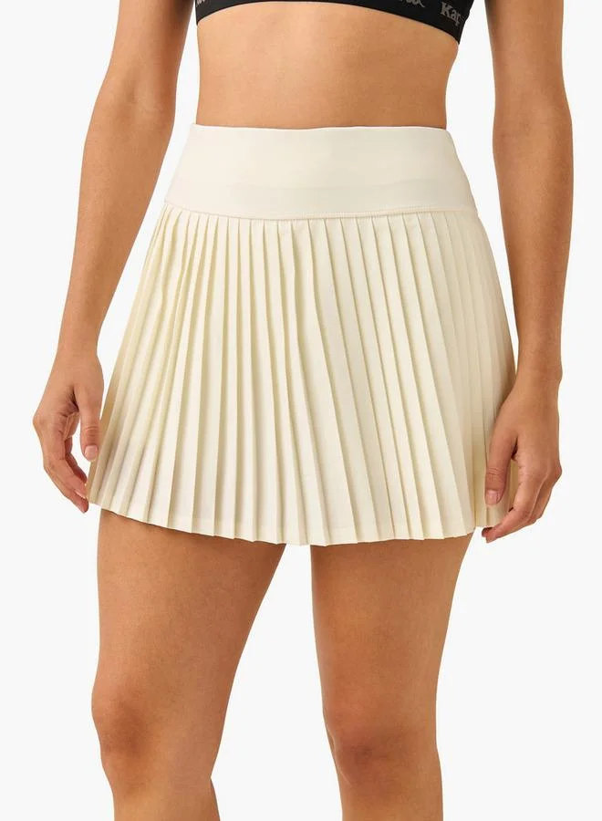 Kappa Pleated Mini Skirt with Elasticated Waistband