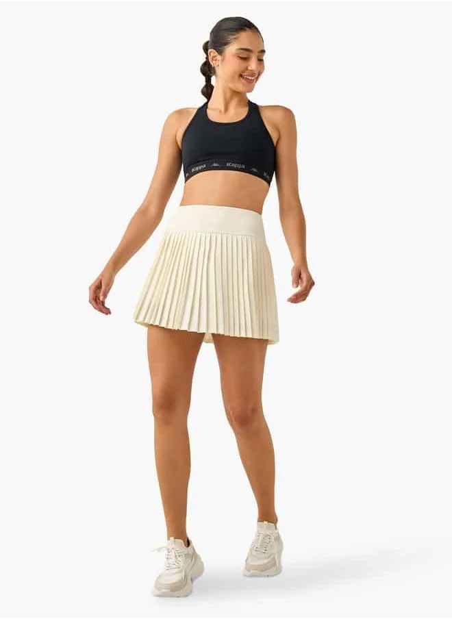 كابا Kappa Pleated Mini Skirt with Elasticated Waistband