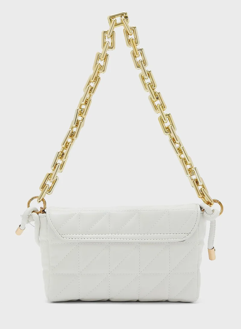 Ginger Quilted Chain Detail Crossbody