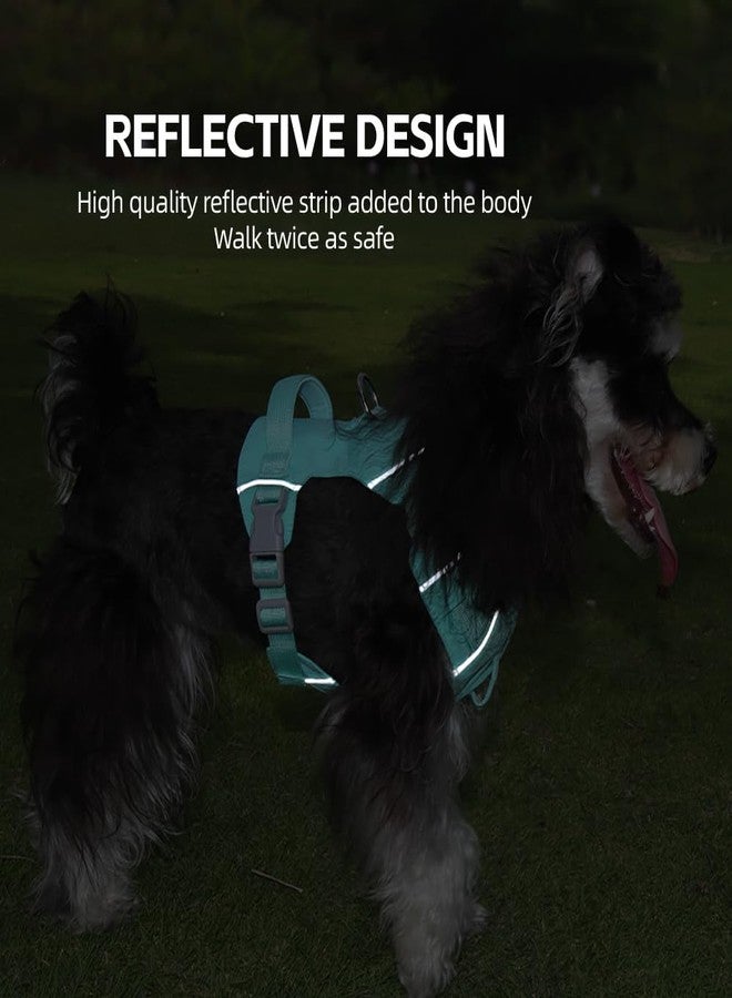 مايل هاي لايف سرج كلاب Mile High Life بدون شد مع شريط عاكس، سرج خفيف الوزن قابل للتعديل وسهل الارتداء للكلاب الصغيرة والمتوسطة والكبيرة للمشي والجري والتدريب (أخضر، مقاس M، محيط الصدر 18-25 بوصة) - Image 5