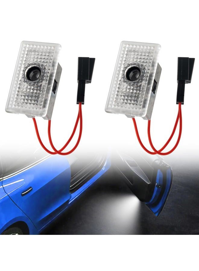 Avsty Puddle Lights for Tesla Model Y Model 3 Model X Model S, Upgraded 360° Rotating Pattern No Fade Tesla Door Lights Logo High-Definition Lens Projector Door Light 4 Pack - Image 1