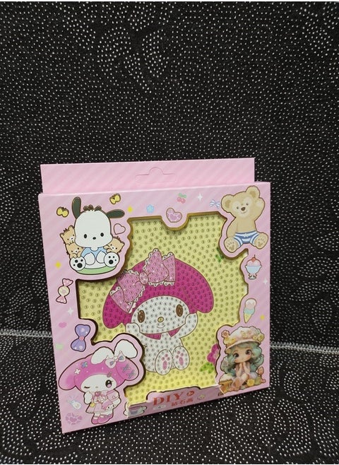 Diamond Painting Kit for Kids Develop Focus Skills and Patience, Improve Visual Coordination With a Frame (My Melody)