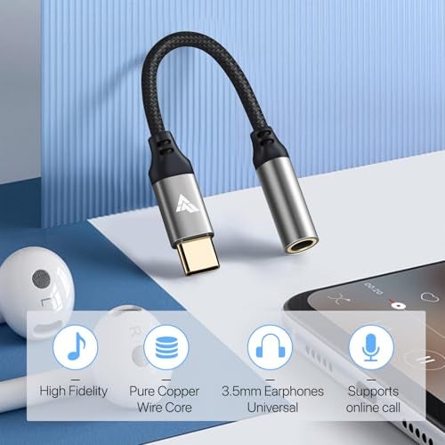 DR VAKU® SonicPro Type C to 3.5 mm Jack Digital Audio DAC 24bit/96KHz 3.5mm Connector Aux Cable,Headphone,Earphone USB C Converter/Adapter for Samsung, Oneplus, iPhone 17/16/15,Other Phone-Black - Image 4