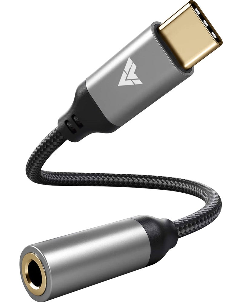 DR VAKU® SonicPro Type C to 3.5 mm Jack Digital Audio DAC 24bit/96KHz 3.5mm Connector Aux Cable,Headphone,Earphone USB C Converter/Adapter for Samsung, Oneplus, iPhone 17/16/15,Other Phone-Black - Image 1