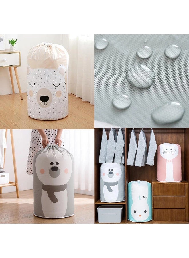 هابي هوم 2 قطعه من كيس تخزين البطاطين واللحاف والملابس الجامبو – حافظة تخزين لوكس مستوردة برباط غلق محكم – خامة وتر بروف مشمعة مقاومة للماء والأتربة – منظم تخزين كبير للبطاطين والملايات والملابس والألعاب – حماية كاملة من البقع والرطوبة والحشرات – مقاس 45 × 85 سم - Image 3