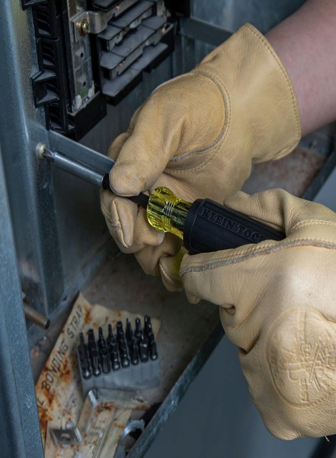 Klein Tools 32510 Magnetic Multibit Screwdriver with Sturdy Torx, Hex, Spanner, Tri-Wing, Torq and Nut Tamperproof Bits and Storage Block - Image 4