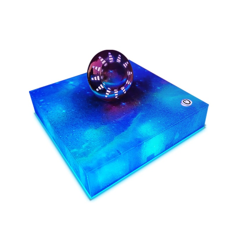 Poojaed Magnetic Levitating UFO Lamp Floating 360Rotating RGB Galaxy Light Display Cool Tech Gadgets Desk Decor for Office Home Esports Room Amazing Gift for Men Girls - Image 2