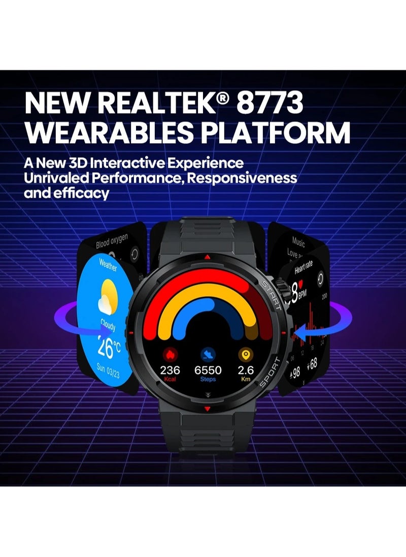 Zeblaze - New Zeblaze Ares 3 Plus 1.43 HD AMOLED Display Voice Calling Smartwatch New 3D Interactive Health Fitness Tracking Smart Watch - Image 1