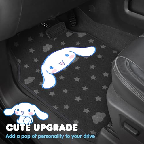 Carbella Cinnamoroll Carpet Car Floor Mats - Universal Fit for Cars, SUVs & Trucks - Super Cute Cinnamoroll Print & Pattern Accents - Front & Rear Set, 4 Piece - Image 5