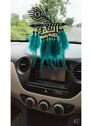 Rahi Mart Rahi Mart Krishna in Hindi Car Hanging Ornaments Car Dream Catcher Positive Vibes Wall Hangings Door Welcome 