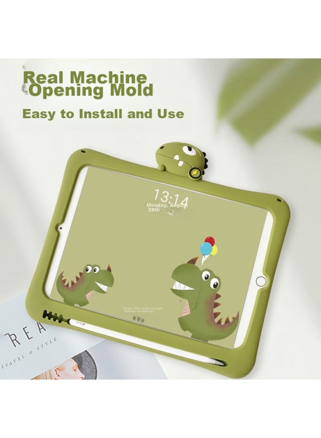 Jiang Ming جراب حماية للأجهزة اللوحية من الجيل التاسع iPad ، متوافق مع iPad 7/8، غطاء حماية من السيليكون، مقاس 10.2 بوصة، بتصميم كرتوني للأطفال، يغطي الجهاز بالكامل ويحميه من السقوط. - Image 2