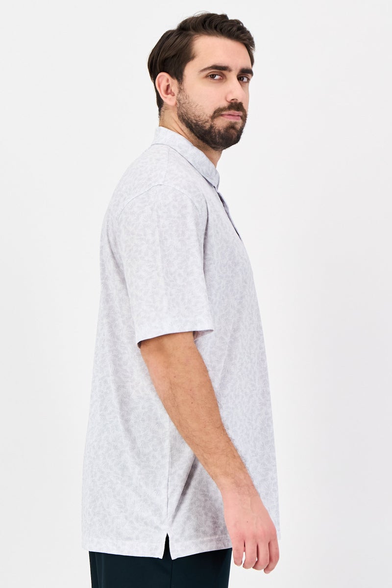 Greg Norman Men Sportswear Fit Short Sleeves Training Polo Shirt, Off White - Image 2