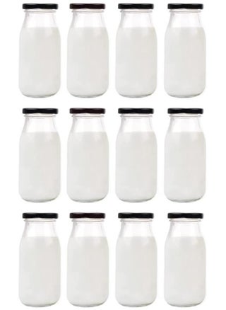 12pcs 7oz Glass Juice Bottles, Reusable Glass Milk Bottles with Lids, Clear Containers for Juicing, Smoothies, Drinking and Other - pzsku/Z21B93A4D2E8A8FA84B4CZ/45/1746220751/2fd520ba-654e-4228-a412-accc50242cc1